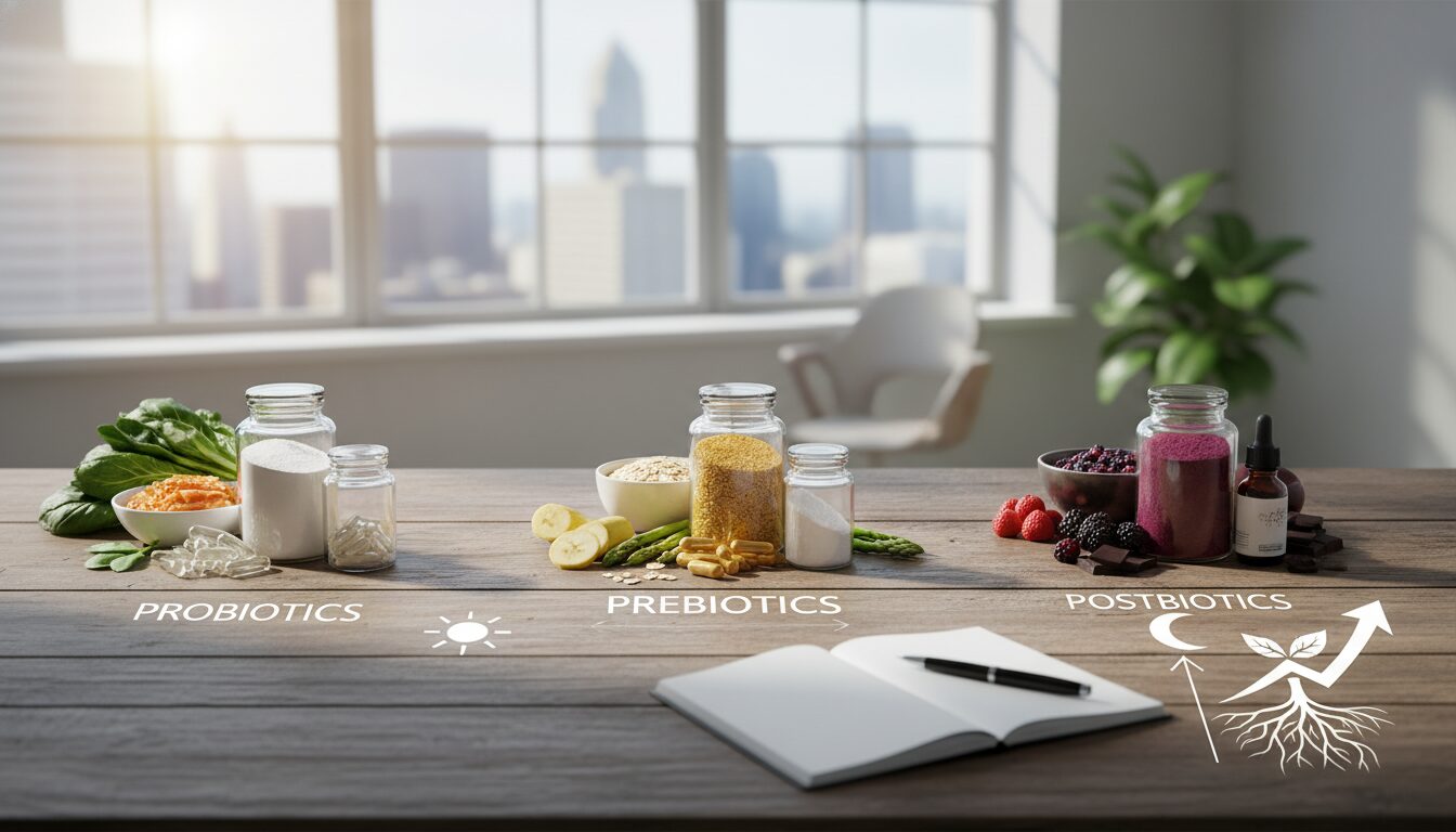 Editorial photograph for article about: The Complete Dietary Supplement for Gut Health Guide: Boost Productivity Through Bett