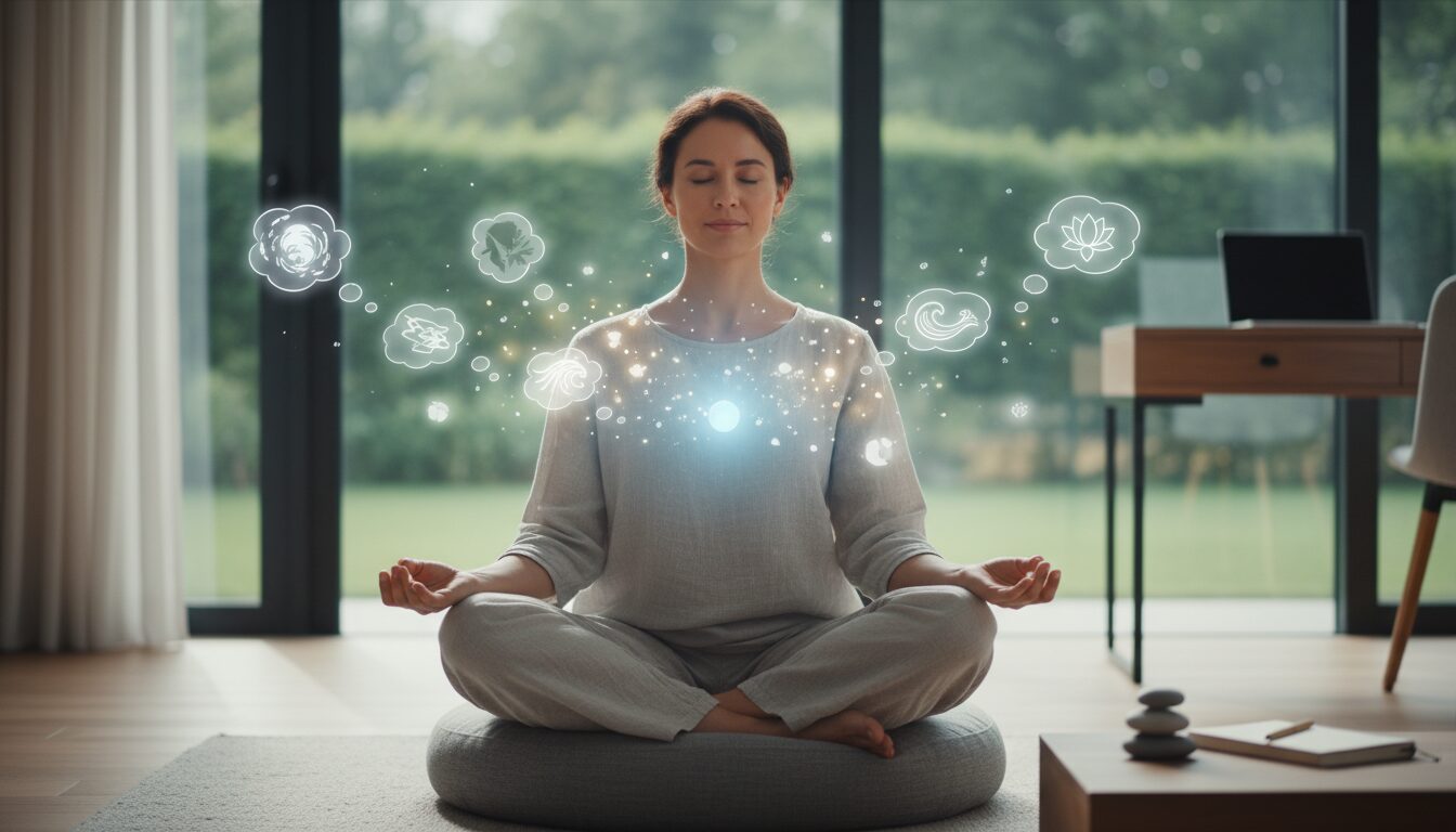 Editorial photograph for article about: How to Use Mindfulness Meditation for Intrusive Thoughts